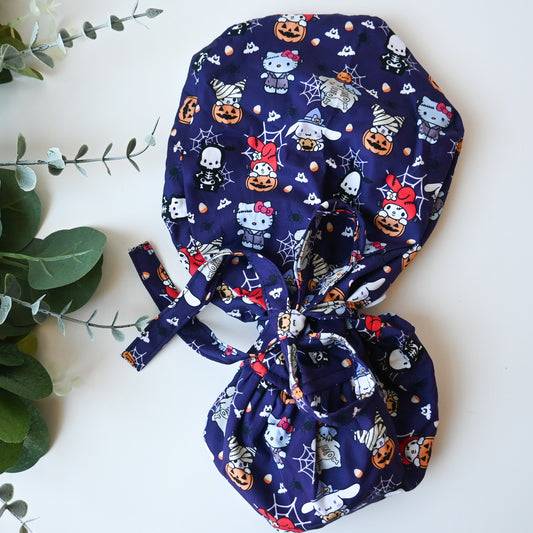 SANRIO - HALLOWEEN THEMED SATIN LINED PONYTAIL SCRUB CAP