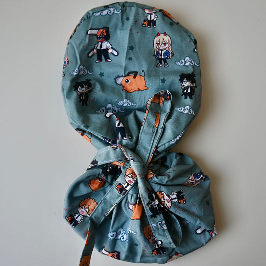 CHAINSAWMAN - CHARACTERS SATIN LINED PONYTAIL SCRUB CAP
