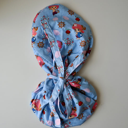 ONE PIECE - TONY TONY CHOPPER SATIN LINED PONYTAIL SCRUB CAP