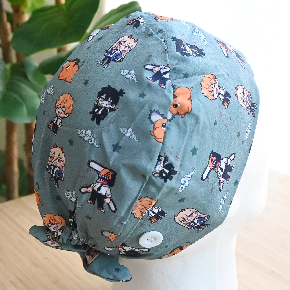 CHAINSAWMAN THEMED SATIN LINED REGULAR SCRUB CAP