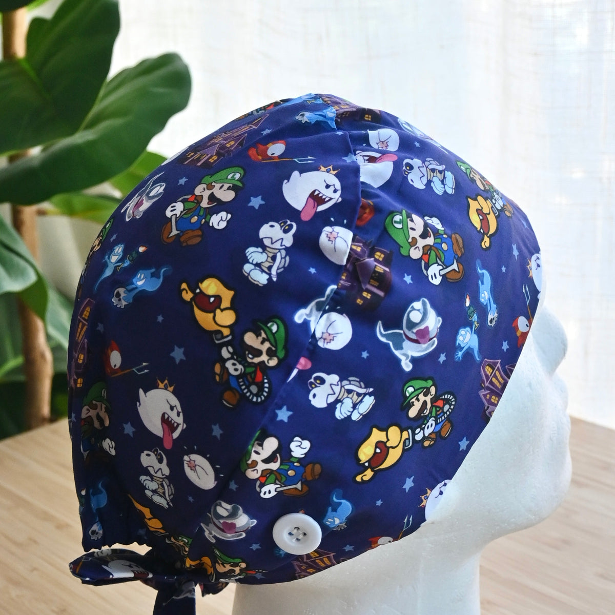 LUIGI'S MANSION THEMED SATIN LINED REGULAR SCRUB CAP