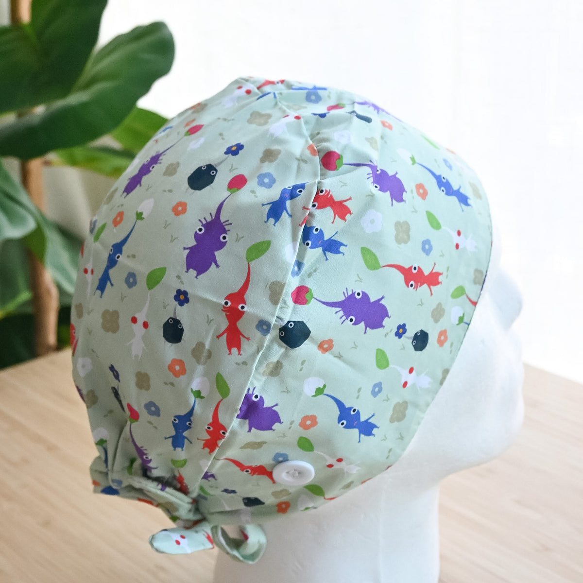 PIKMIN THEMED SATIN LINED REGULAR SCRUB CAP