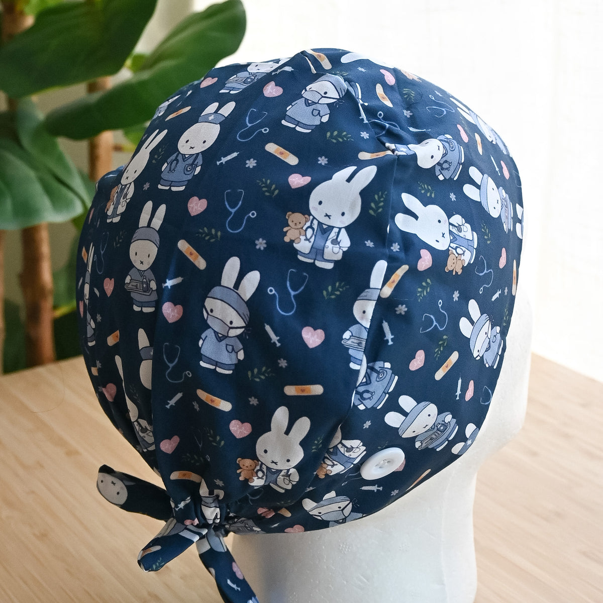 MIFFY MEDICAL THEMED SATIN LINED REGULAR SCRUB CAP
