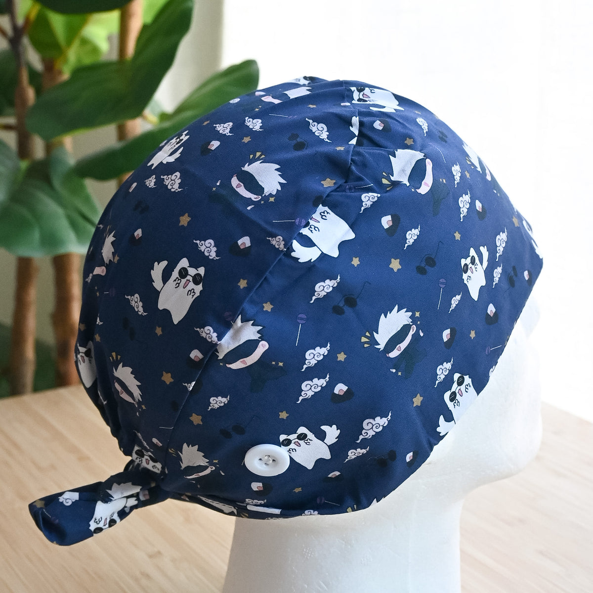 JUJUTSU KAISEN - SATURO GOJO THEMED SATIN LINED REGULAR SCRUB CAP