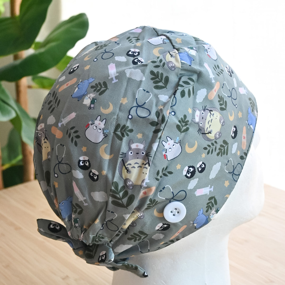 MY NEIGHBOR TOTORO - MEDICAL TOTORO SATIN LINED REGULAR SCRUB CAP