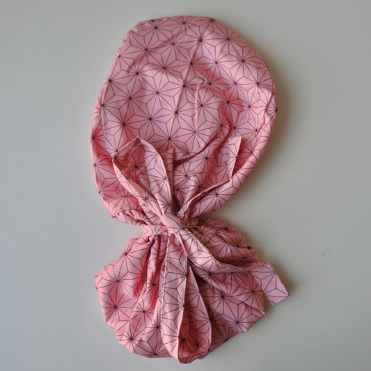 DEMON SLAYER - NEZUKO KAMADO SATIN LINED PONYTAIL SCRUB CAP