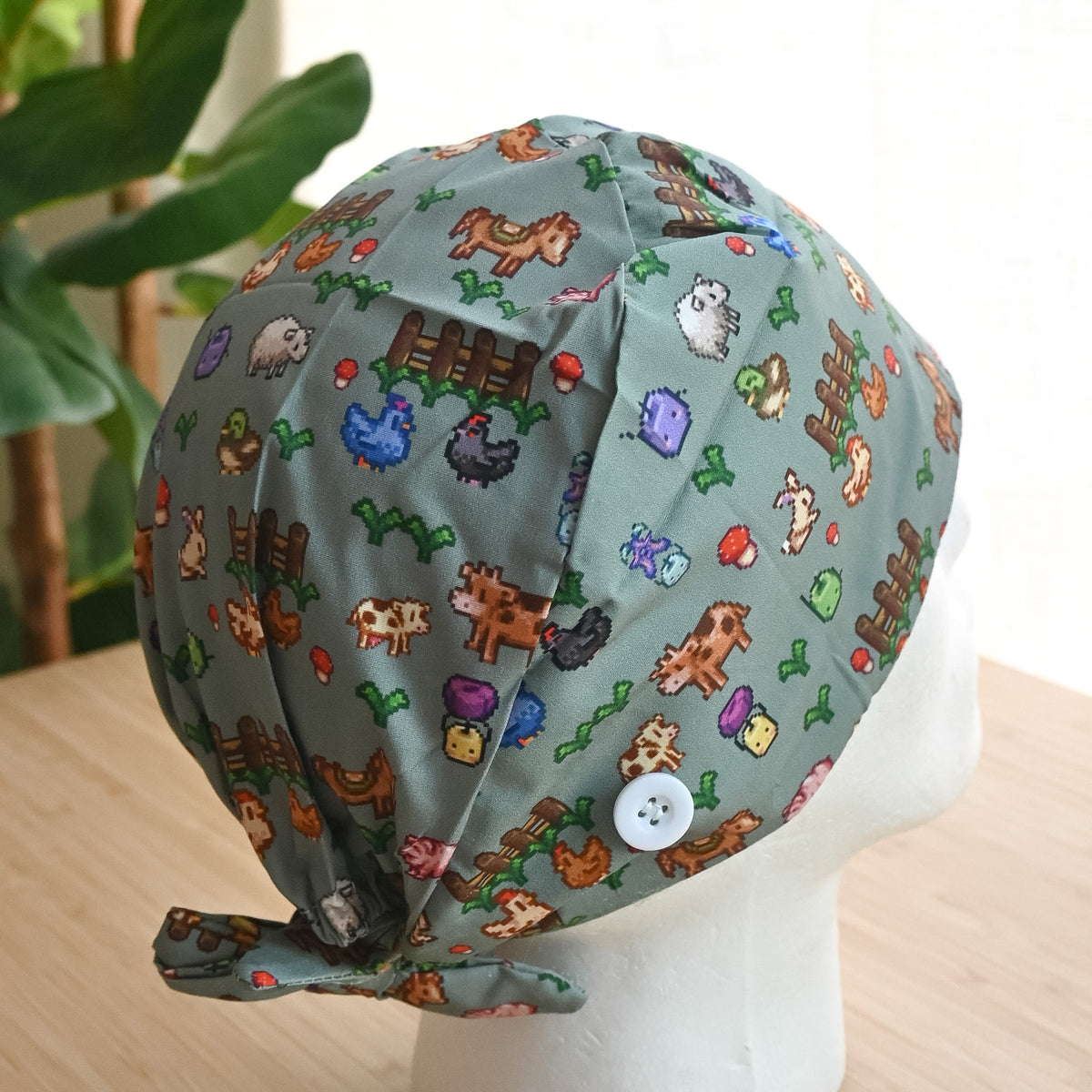 STARDEW VALLEY THEMED SATIN LINED REGULAR SCRUB CAP