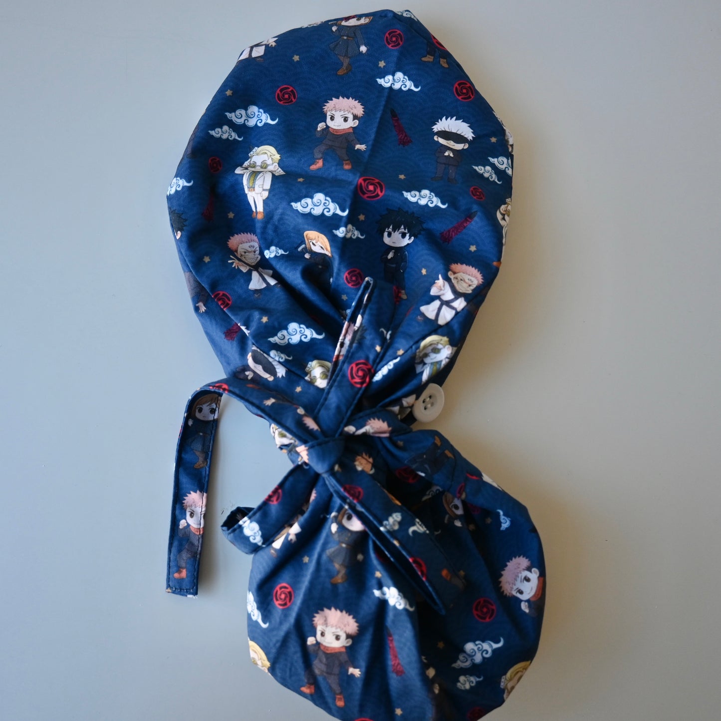 JUJUSTSU KAISEN - ALL CHARACTERS SATIN LINED PONYTAIL SCRUB CAP