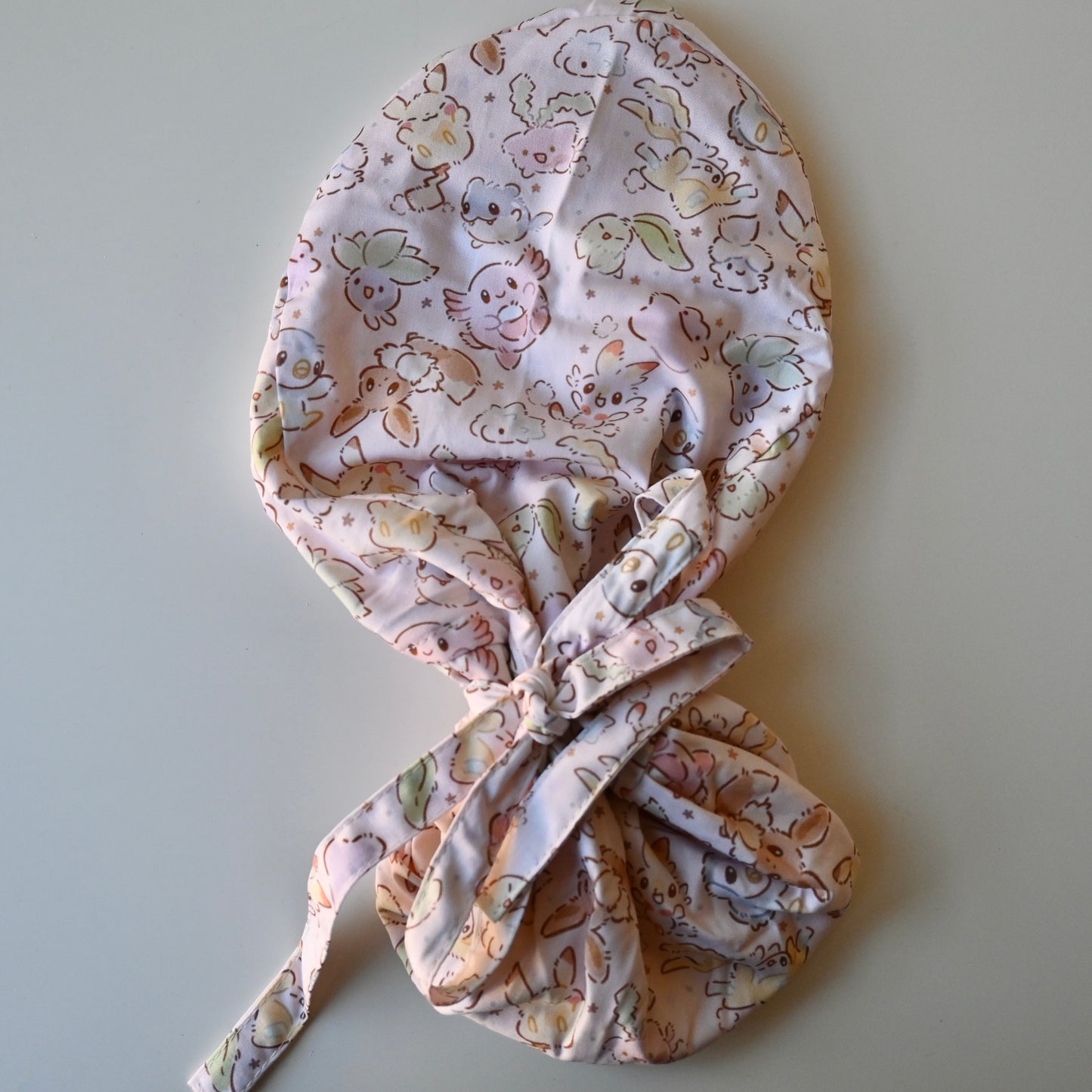 POKEMON - NEUTRAL POKEMON THEMED SATIN LINED PONYTAIL SCRUB CAP