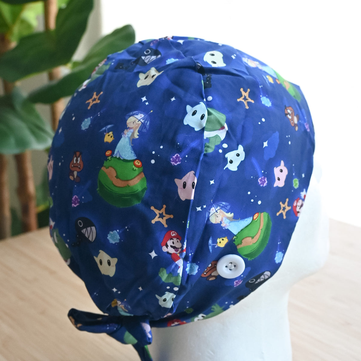 SUPER MARIO GALAXY THEMED SATIN LINED REGULAR SCRUB CAP