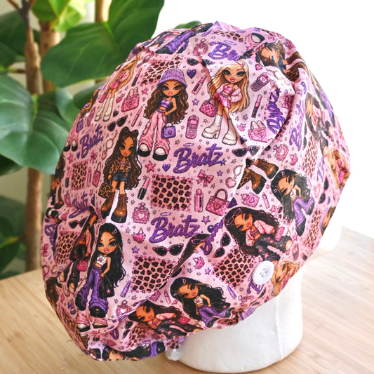 BRATZ THEMED SATIN LINED EURO STYLE SCRUB CAP