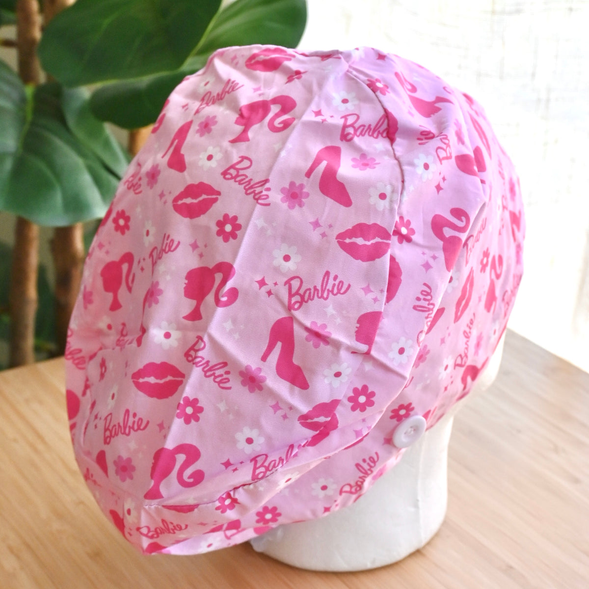 BARBIE THEMED SATIN LINED EURO STYLE SCRUB CAP