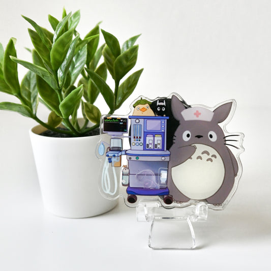 ANESTHESIA GHIBLI THEMED ACRYLIC SHAKER BADGE REEL