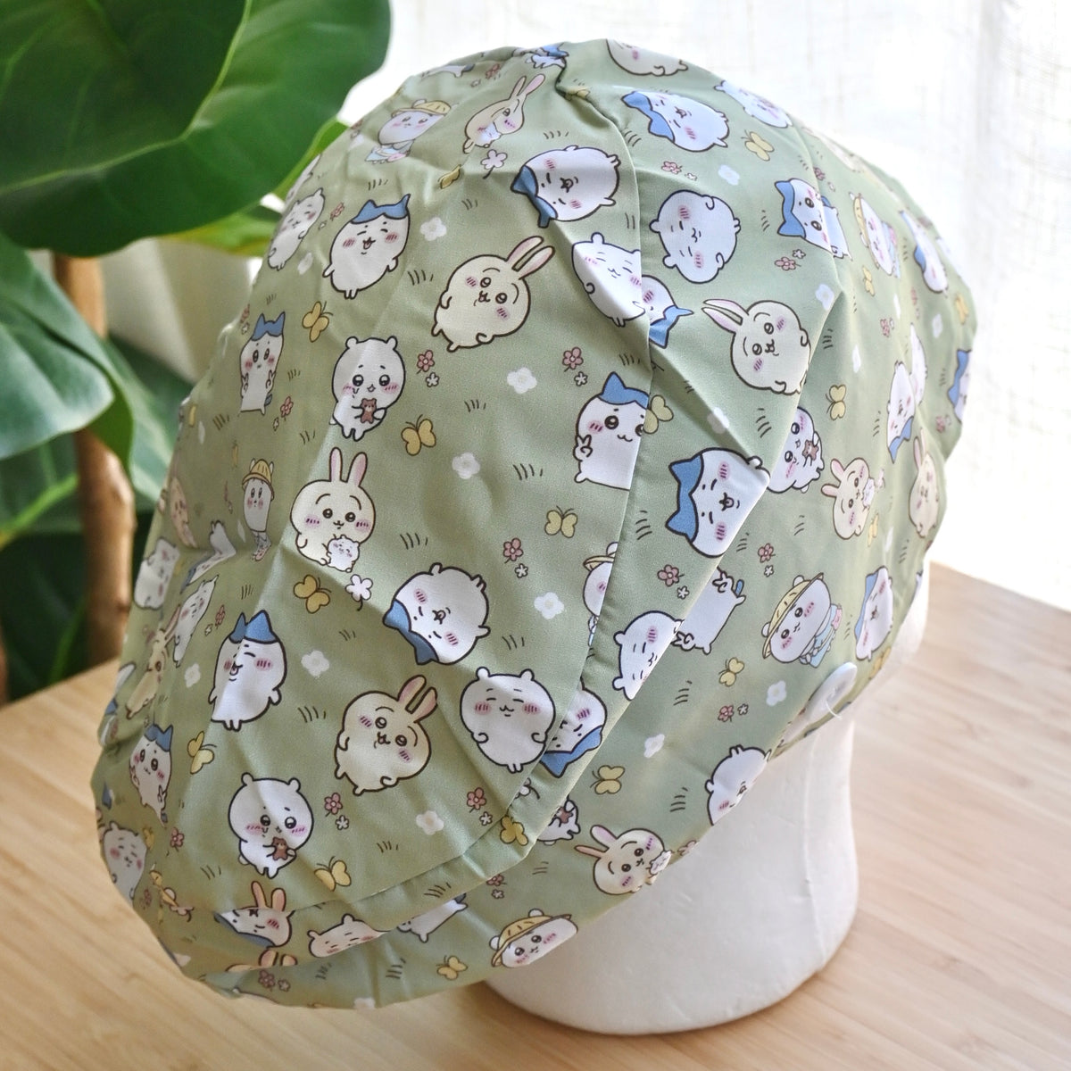 CHIIKAWA THEMED SATIN LINED EURO STYLE SCRUB CAP
