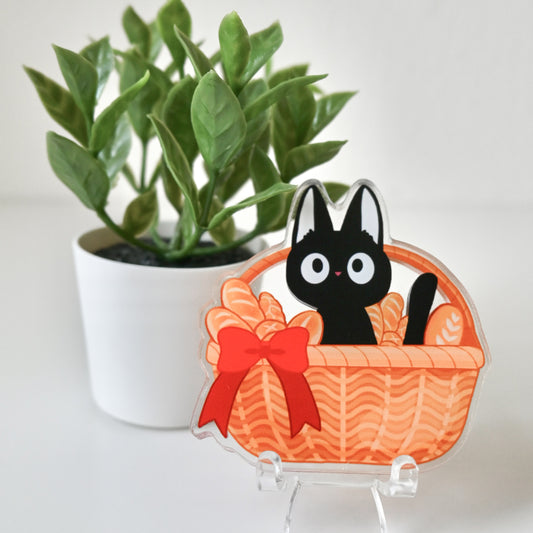 KIKI'S DELIVERY SERVICE - JIJI IN BASKET THEMED ACRYLIC SHAKER BADGE REEL