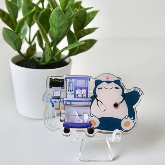 ANESTHESIA POKEMON THEMED ACRYLIC SHAKER BADGE REEL