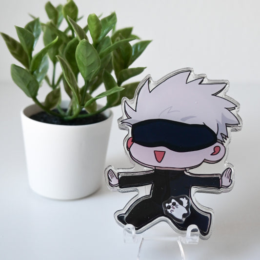 JUJUTSU KAISEN - SATURO GOJO ACRYLIC SHAKER BADGE REEL