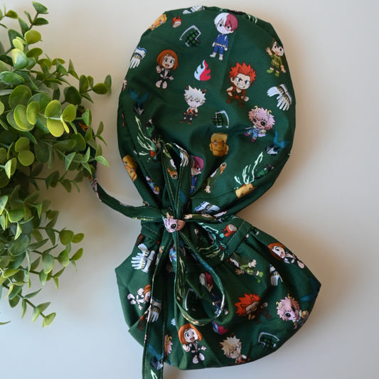MY HERO ACADEMIA SATIN LINED PONYTAIL SCRUB CAP