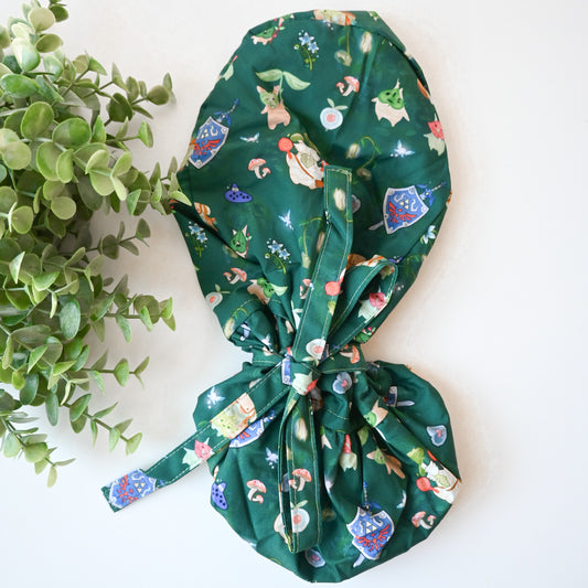 LEGEND OF ZELDA - KOROKS THEMED SATIN LINED PONYTAIL SCRUB CAP