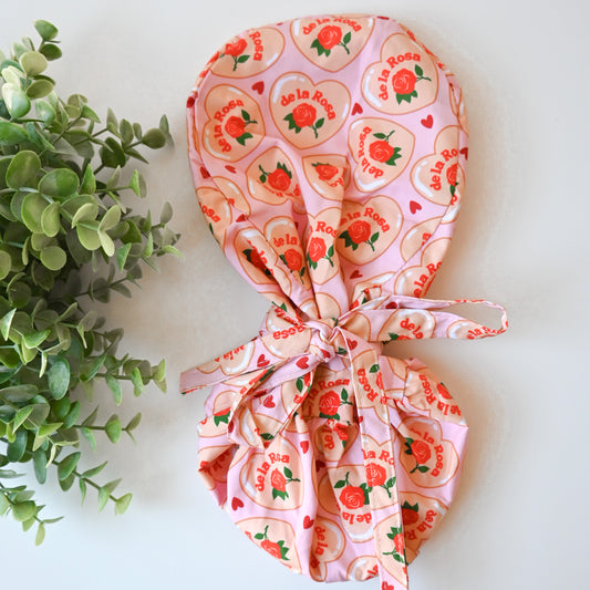 MAZAPAN THEMED SATIN LINED PONYTAIL SCRUB CAP