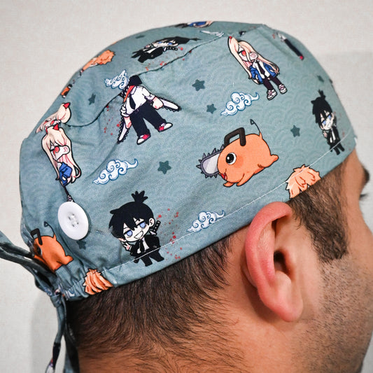 CHAINSAWMAN CHARACTERS SATIN LINED REGULAR SCRUB CAP