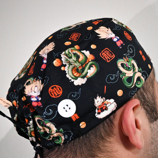 DRAGONBALLZ SATIN LINED REGULAR SCRUB CAP