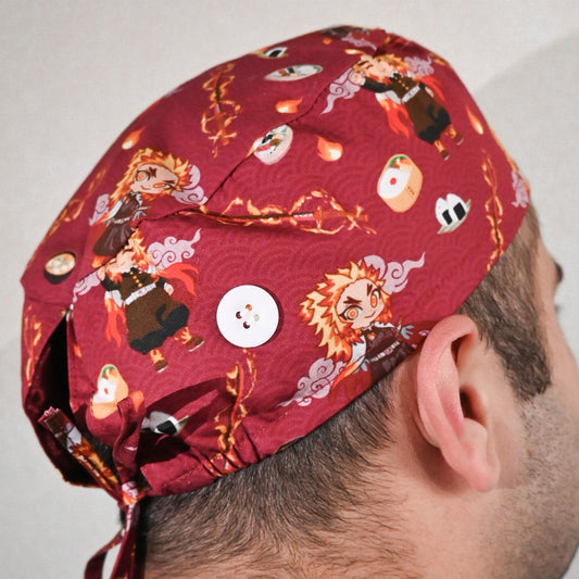DEMON SLAYER - KYOJURO RENGOKU SATIN LINED REGULAR SCRUB CAP