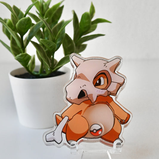 POKEMON - CUBONE THEMED ACRYLIC SHAKER BADGE REEL