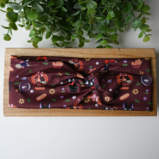 KIKI'S DELIVERY SERVICE - DARK RED JIJI THEMED HEADBAND