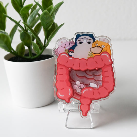 GASTROENTEROLOGY POKEMON THEMED ACRYLIC SHAKER BADGE REEL