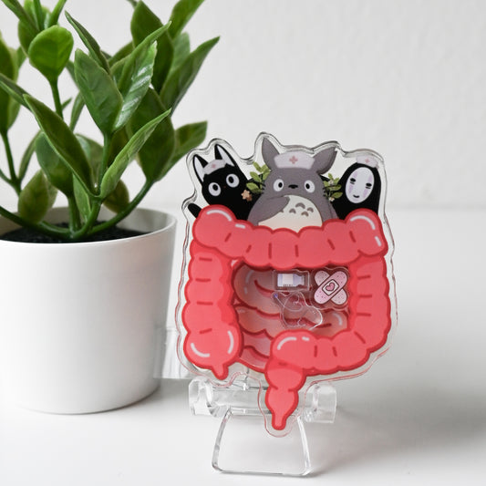 GASTROENTEROLOGY GHIBLI THEMED ACRYLIC SHAKER BADGE REEL