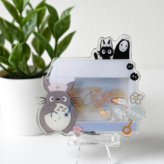 NICU GHIBLI THEMED ACRYLIC SHAKER BADGE REEL