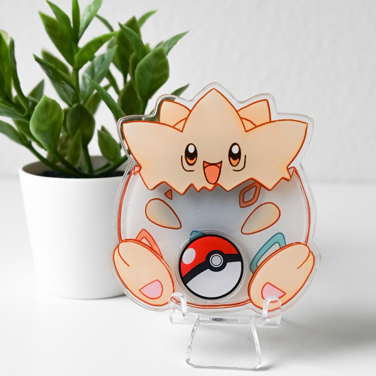 POKEMON - TOGEPI THEMED ACRYLIC SHAKER BADGE REEL