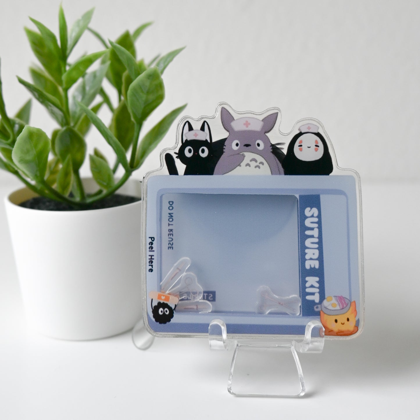 SURGERY STUDIO GHIBLI THEMED ACRYLIC SHAKER BADGE REEL