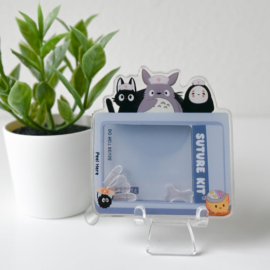 SURGERY STUDIO GHIBLI THEMED ACRYLIC SHAKER BADGE REEL