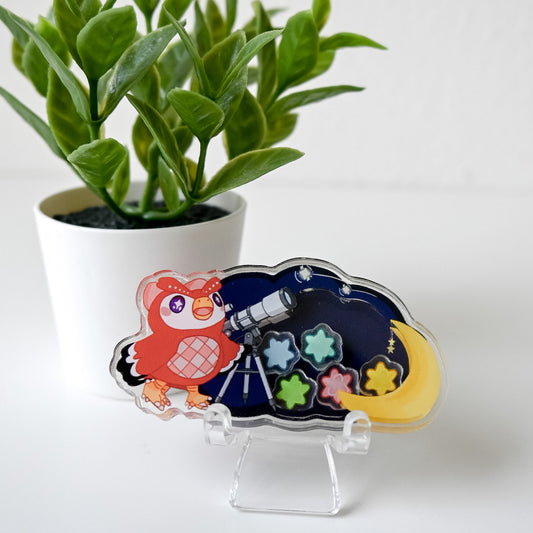 ANIMAL CROSSING - CELESTE WITH  STAR FRAGMENTS ACRYLIC SHAKER BADGE REEL