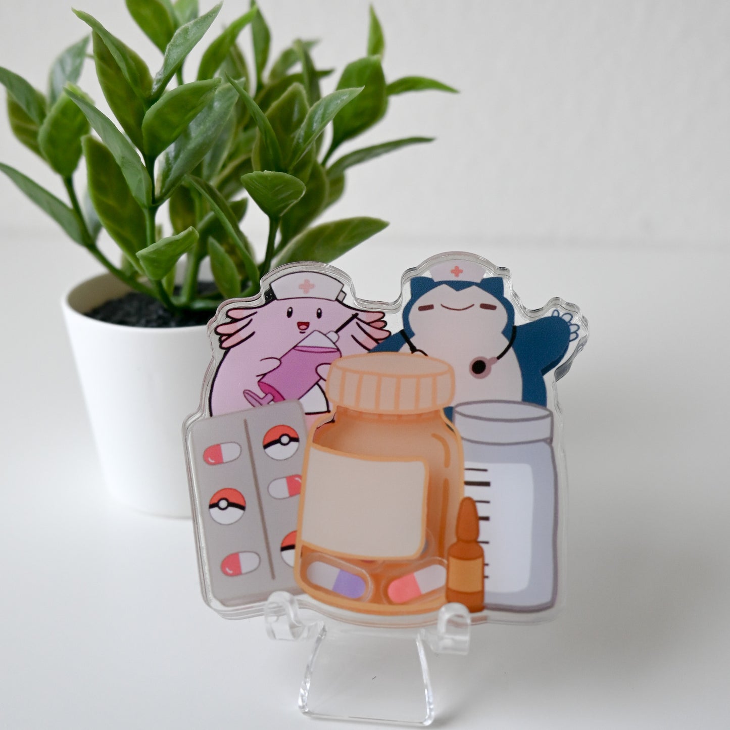 PHARMACY STUDIO GHIBLI THEMED ACRYLIC SHAKER BADGE REEL