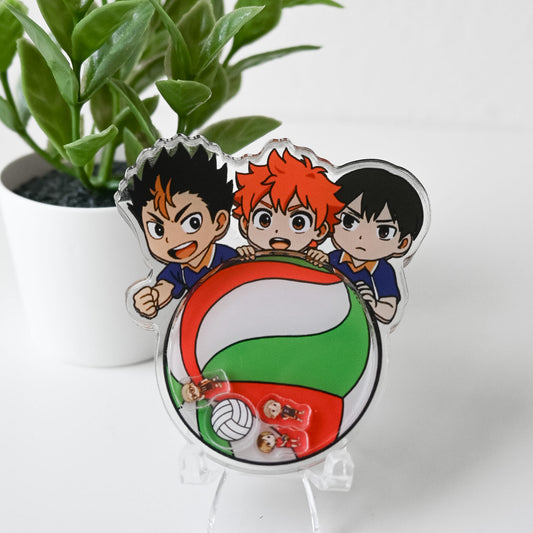 HAIKYU! THEMED ACRYLIC SHAKER BADGE REEL
