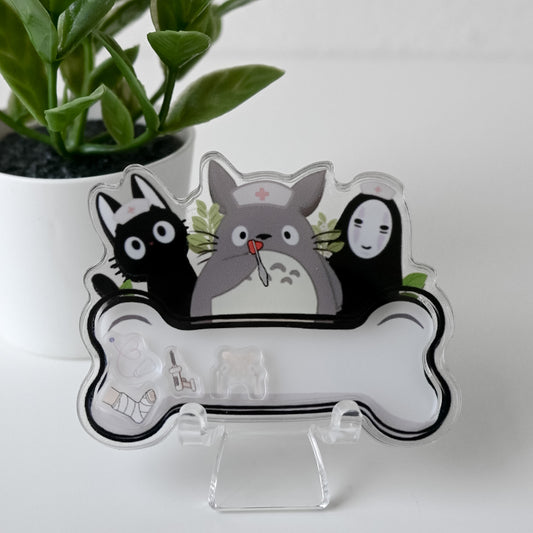 ORTHOPEDICS GHIBLI THEMED ACRYLIC SHAKER BADGE REEL