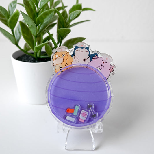 PHYSICAL THERAPY POKEMON THEMED ACRYLIC SHAKER BADGE REEL
