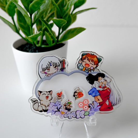 INUYASHA THEMED ACRYLIC SHAKER BADGE REEL