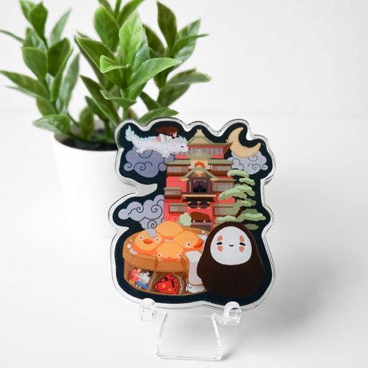 SPIRITED AWAY - NO FACE ACRYLIC SHAKER BADGE REEL