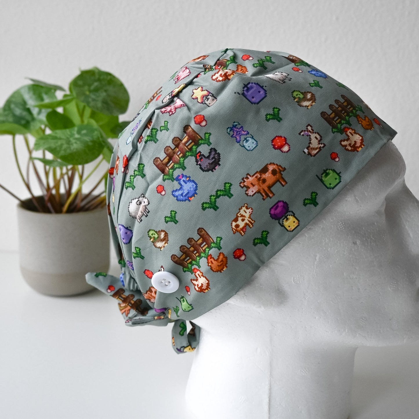STARDEW VALLEY THEMED SATIN LINED REGULAR SCRUB CAP