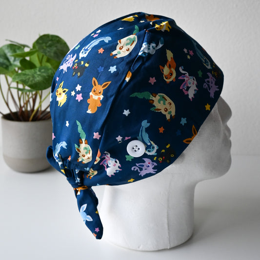 POKEMON - EEVEELUTIONS THEMED SATIN LINED REGULAR SCRUB CAP