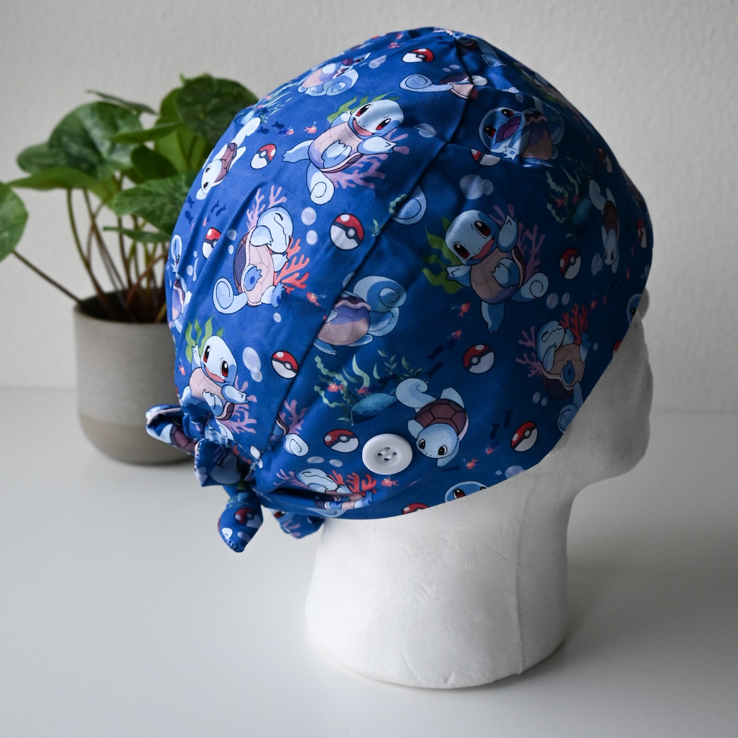 POKEMON - SQUIRTLE THEMED SATIN LINED REGULAR SCRUB CAP