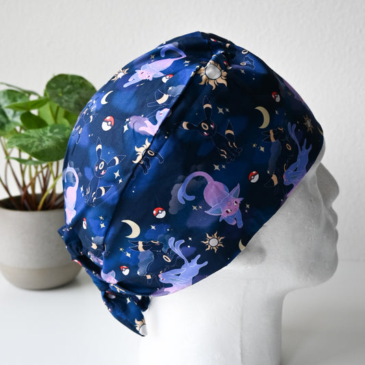 POKEMON - UMBREON AND ESPEON THEMED SATIN LINED REGULAR SCRUB CAP