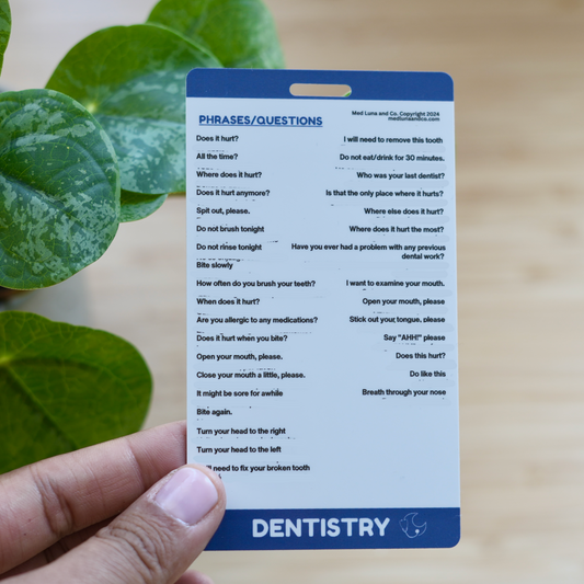 DENTISTRY MEDICAL SPANISH BADGE