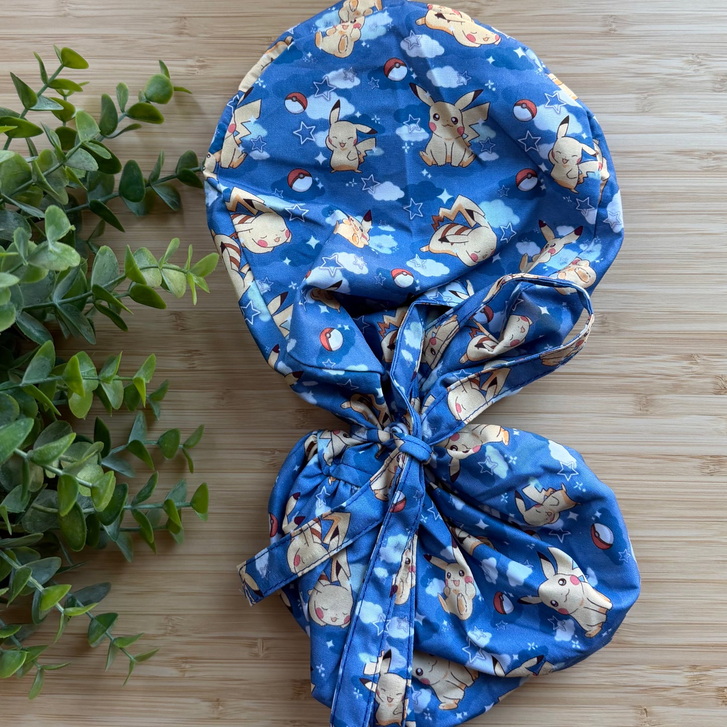POKEMON - PIKACHU SATIN LINED PONYTAIL SCRUB CAP