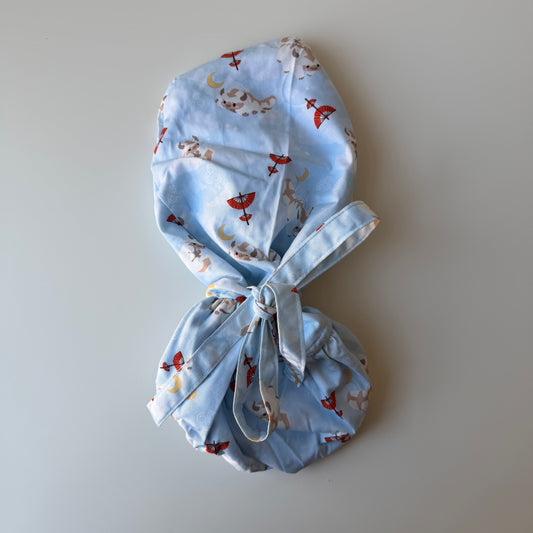 ATLA - APPA FLYING IN THE SKY SATIN LINED PONYTAIL SCRUB CAP