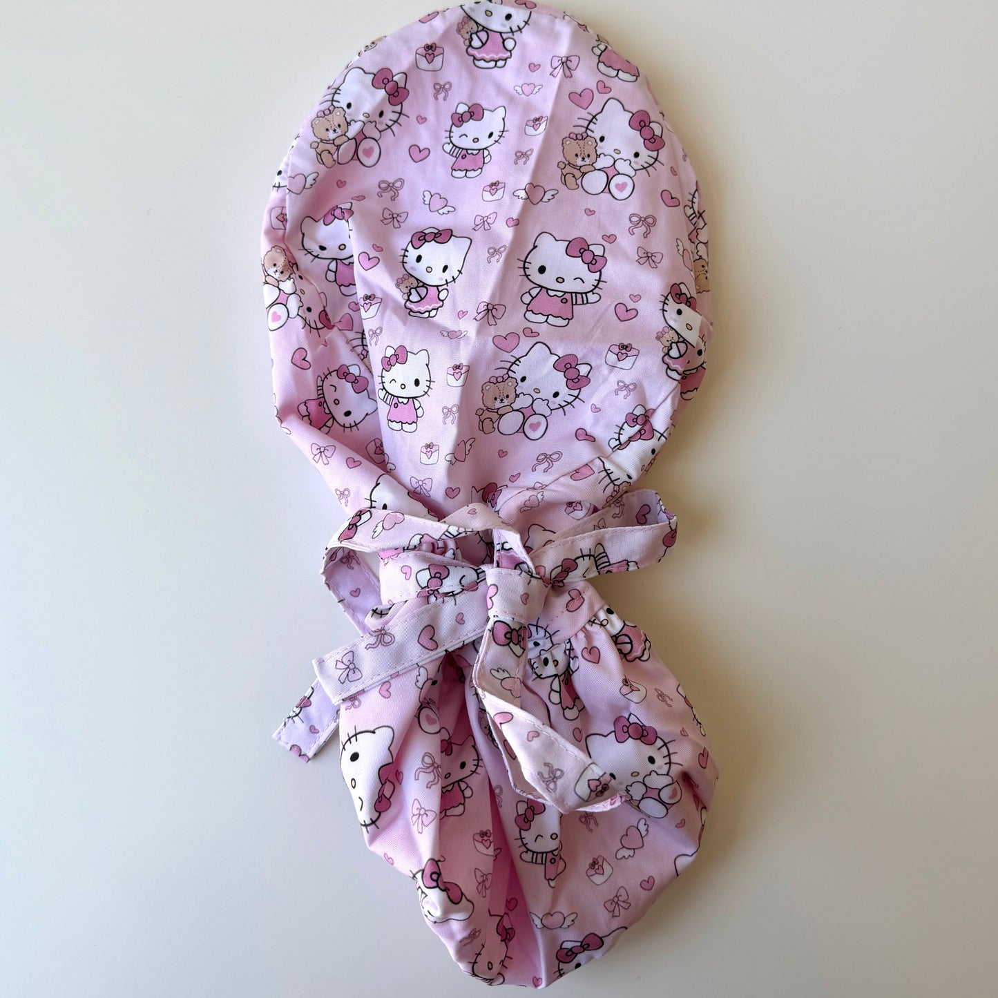 HELLO KITTY SATIN LINED PONYTAIL SCRUB CAP